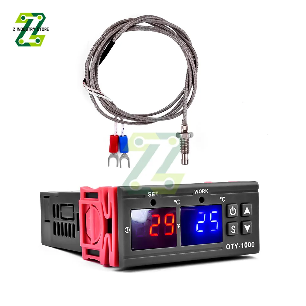 Регулятор температуры OTY-1000 AC220V светодиодный цифровой переключатель Термостата Датчик Терморегулятора