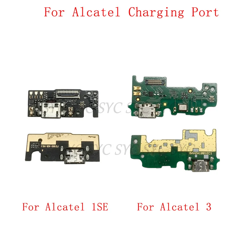 Разъем USB-порта для зарядки Гибкий Кабель Для Alcatel 3 5052 1SE 2020 5030 Запчасти для ремонта платы разъема для зарядки