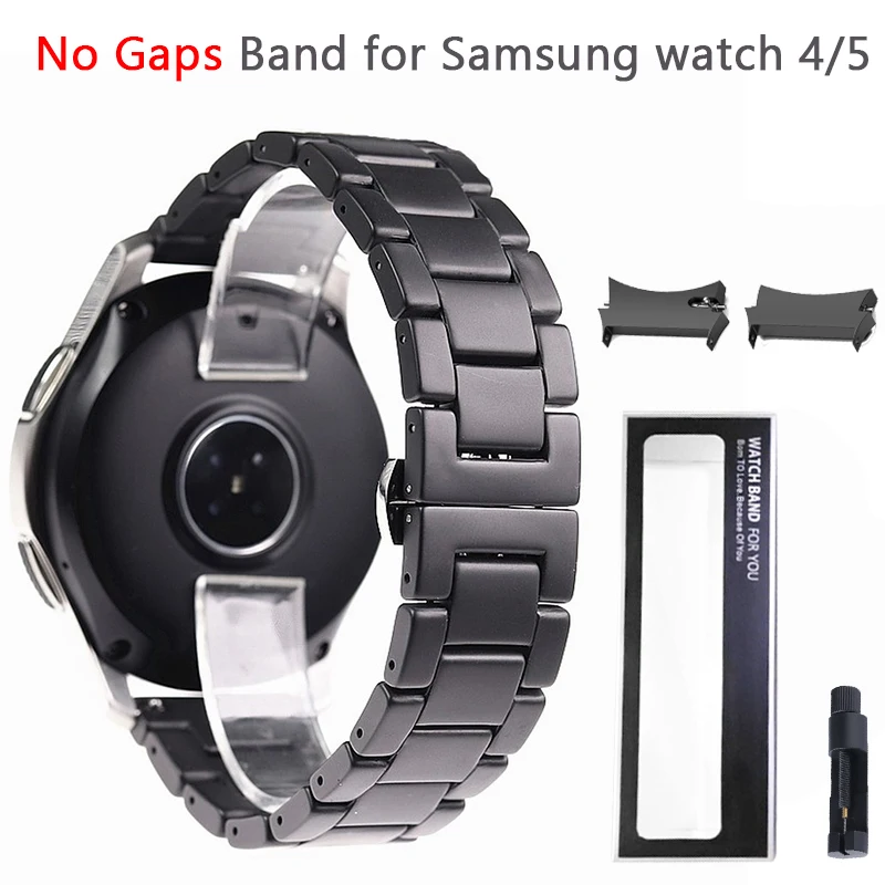 Без зазоров 20 мм Керамический ремешок Для Samsung Galaxy Watch 5/4 44 мм 40 мм Ремешок 5 Pro 45 мм/4 Classic 46 мм 42 мм Сменный браслет
